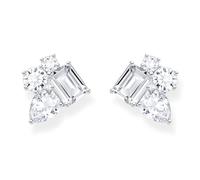THOMAS SABO Ohrstecker mit vier weißen Steinen Silber 925 Sterlingsilber