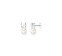 Thomas Sabo Schmuck H2248-167-14 Perlen-Ohrstecker für Damen mit Weißem Stein Silber