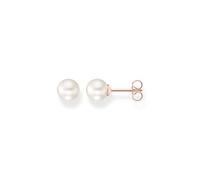 THOMAS SABO Ohrstecker Perle roségold 925 Sterlingsilber, 750 Roségold Vergoldung