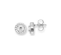 Thomas Sabo Ohrstecker SCH150029 Stein Kreis 925 Sterling Silber Zirkonia weiß Damen Ø 0,8 cm