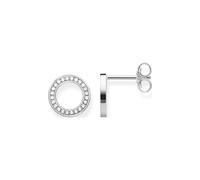 Thomas Sabo Ohrstecker SCH150214 großer Kreis Weiß 925 Sterling-Silber Zirkonia