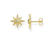 Thomas Sabo Ohrstecker - H2081-414-14 - Stern - Sterling Silber - vergoldet Gelbgold - Zirkonia - weiß