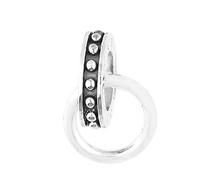 Thomas Sabo Damen Charmträger 925 Silber Silber/Schwarz Carrier X0143-001-12
