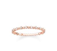 Thomas Sabo Ring Dots Roségold, Größe 48, Sterlingsilber und Zirkonia, TR2153-416-14