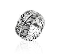 THOMAS SABO Ring Feder Pavé 925 Sterlingsilber, Geschwärzt