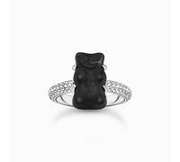 Thomas Sabo - TR2478-052-11-50 - Ring - 925er Silber - Damen - Goldbär schwarz - Weite 50