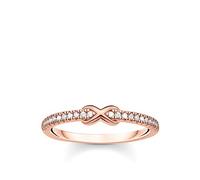 THOMAS SABO Ring Infinity mit weißen Steinen roségold vergoldetes Silber TR2322-416-14-60