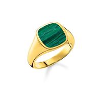 THOMAS SABO Ring klassisch grün-gold 925 Sterlingsilber, 750 Gelbgold Vergoldung
