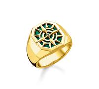 Thomas Sabo Schmuck TR2274-140-6 Ring Kompass Goldfarben/Grün 54/17.2