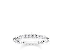 THOMAS SABO Ring Kugeln farbige Steine gold 925 Sterlingsilber, 750 Gelbgold Vergoldung