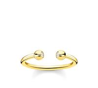 THOMAS SABO Ring Kugeln mit Steinen gold 925 Sterlingsilber, 750 Gelbgold Vergoldung