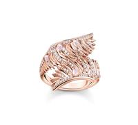 THOMAS SABO Ring Phönix-Flügel mit rosa Steinen roségold 925 Sterlingsilber, 750 Roségold Vergoldung