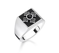 THOMAS SABO Ring Royalty Kreuz 925er Sterlingsilber, Geschwärzt