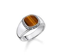 THOMAS SABO Ring Tigerauge 925 Sterlingsilber, Geschwärzt