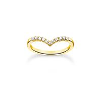Thomas Sabo Ring TR2394-414-14-52 Sterling Silber - vergoldet Gelbgold - Zirkonia - Gr. 52