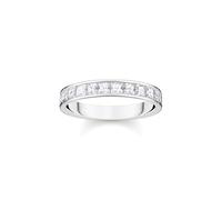 THOMAS SABO Ring weiße Steine Pavé Silber Recyceltes 925 Sterling Silber Zirkonia, Größe 58, TR2358-051-14-58