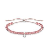 Thomas Sabo A1987-401-9 Armband Rosa Perlen mit Weißem Stein Silber