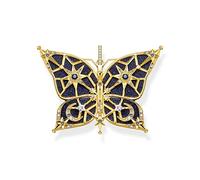 THOMAS SABO Kettenanhänger »Schmetterling Stern & Mond, PE925-945-7, PE925-963-7«, mit Glas-Keramik Stein, Sandstein-Imitat, Spinell (synth), Zirkonia (synth), gelbgoldfarben-mehrfarbig