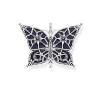 THOMAS SABO Kettenanhänger »Schmetterling Stern & Mond, PE925-945-7, PE925-963-7«, mit Glas-Keramik Stein, Sandstein-Imitat, Spinell (synth), Zirkonia (synth), silberfarben-mehrfarbig