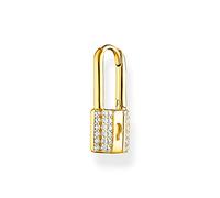 Thomas Sabo Einzel Creole Schloss mit weißen Steinen gold weiß CR680-414-14