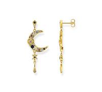 THOMAS SABO Paar Ohrhänger »Royalty Mond farbige Steine, H2200-945-7, H2200-959-7«, mit Glas-Keramik Stein, Spinell (synth), Zirkonia (synth), gelbgoldfarben-mehrfarbig