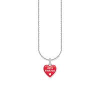 Thomas Sabo KE2237-007-10-L45V Kette - Best - Friends - Silber & Emaille - Rot - 38 bis 45 cm
