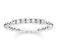 Thomas Sabo Schmuck TR2323-051-14 Damen-Silberring Kugeln mit weißen Steinen, 50/15,9