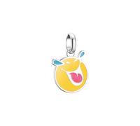 Charm-Einhänger THOMAS SABO "SMILEYWORLDLaughing Charm - Connect", silber (silberfarben, gelb, pink, blau), Charms, Damen, Silber 925 (recycelt) (76745765-0) silberfarben, gelb, pink, blau