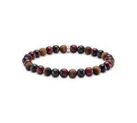 THOMAS SABO Stretch-Armband Obsidian und Tigerauge Beads Armband Gravur