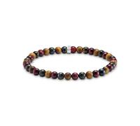 THOMAS SABO Stretch-Armband Obsidian und Tigerauge Beads Armband Gravur