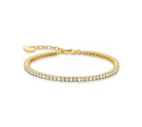 Thomas Sabo Tennisarmband mit weißen Steinen vergoldet weiß A2021-414-14-L19V