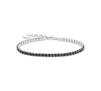 Tennisarmband THOMAS SABO "weiß oder schwarz, A2167-051-14-L21V, A2167-643-11-L21V" Gr. 21, silber (silberfarben, schwarz, schwarz), Armbänder, Damen, 21, Silber 925 (Sterlingsilber), mit Zirkonia (sy