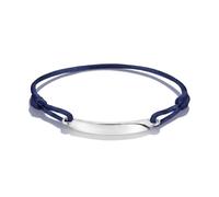 Armband THOMAS SABO "Together Textilarmband" Gr. 24, silberfarben, blau, Armbänder, Damen, 24, Silber 925 (recycelt) Textil, Silber 925 (recycelt), Textil, Armband (47302261-24) silberfarben, blau