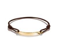 Armband THOMAS SABO "Together Textilarmband gelbgoldfarben" Gr. 24, braun (gelbgoldfarben, braun), Armbänder, Damen, 24, Metall Textil, Metall, Textil, Armband (78315024-24) gelbgoldfarben, braun