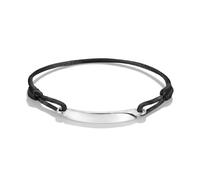 Armband THOMAS SABO "Together Textilarmband" Gr. 24, silberfarben, schwarz, Armbänder, Damen, 24, Silber 925 (recycelt) Textil, Silber 925 (recycelt), Textil, Armband (41724618-24) silberfarben, schwa