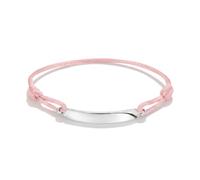 Armband THOMAS SABO "Together Textilarmband" Gr. 24, silberfarben, rosa, Armbänder, Damen, 24, Silber 925 (recycelt) Textil, Silber 925 (recycelt), Textil, Armband (32642400-24) silberfarben, rosa