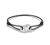 THOMAS SABO Textilarmband Together schwarz mit Zirkonia, 14-24 cm