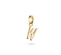 Thomas Sabo Charm CC1229-413-39 – Buchstabe W – 925er Silber (recycelt), 18k Vergoldung