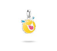 THOMAS SABO SMILEYWORLD® Laughing Charm-Anhänger Connect Silber Recyceltes 925 Silber, Geschw., Kaltemail