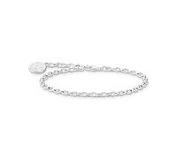 THOMAS SABO Member Charm-Armband mit weißem Charmista Coin Silber 925 Sterlingsilber, Kaltemail