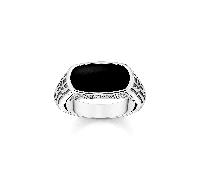 Thomas Sabo TR2429-507-11-62 Ring - Silber geschw. + Achat - schwarz - Gr. 62