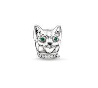 Thomas Sabo - K0165-845-7 - Katze - Silber - geschwärzt - Kaltemail - synthetischer Stein - Zirkonia mehrfarbig - KARMA BEADS