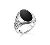 Thomas Sabo Unisex Ring Schwarz Onyx 925 Sterling Silber TR2242-698-11