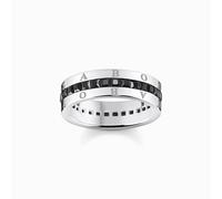 THOMAS SABO Bandring schwarze Steine pavé silber 925 Sterlingsilber, Geschwärzt