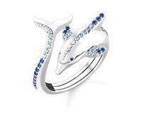 Thomas Sabo TR2384-644-1 Silberring Delfin mit Blauen Steinen 54/17.2
