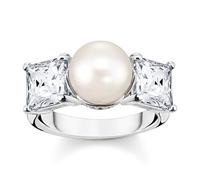 Thomas Sabo TR2408-167-14 Damen-Ring Perle und Weiße Steine Silber 50/15.9