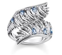Thomas Sabo TR2409-644-1-50 - Ring - Sterling Silber - geschwärzt + syn. Spinell + Zirkonia - Phönix Flügel - Gr. 50