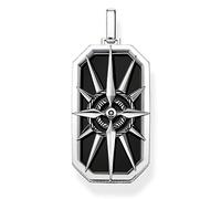 Thomas Sabo Unisex Anhänger Kompass Stern schwarz 925 Sterling Silber PE869-641-11
