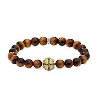 Thomas Sabo Armband 16 cm - A1929-849-2-L18 - Sterling Silber - vergoldet Gelbgold - Tigerauge - Zirkonia - braun