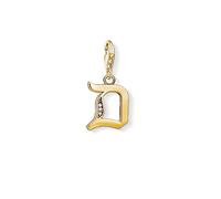 THOMAS SABO Unisex Charm-Anhänger Buchstabe D gold 925 Sterlingsilber 1610-414-39